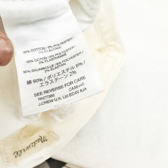 Madewell 9" High-Rise Skinny Denim Jeans White Pants Size 26 - Picture 7 of 8